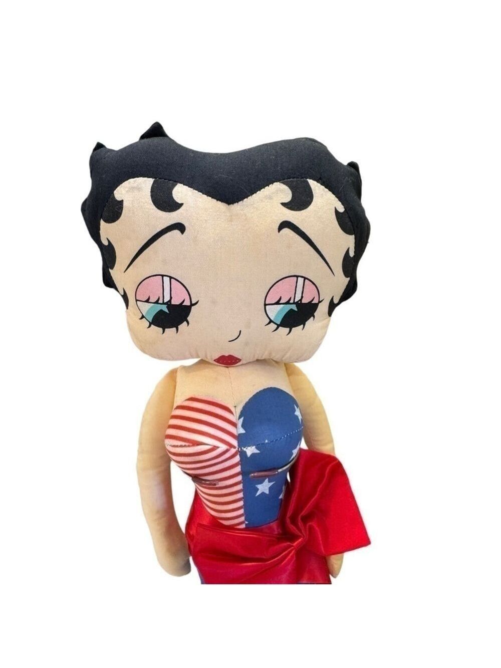 Betty Boop 1983 Patriotic Plush Rag Doll 18 Inch - Picture 4 of 7